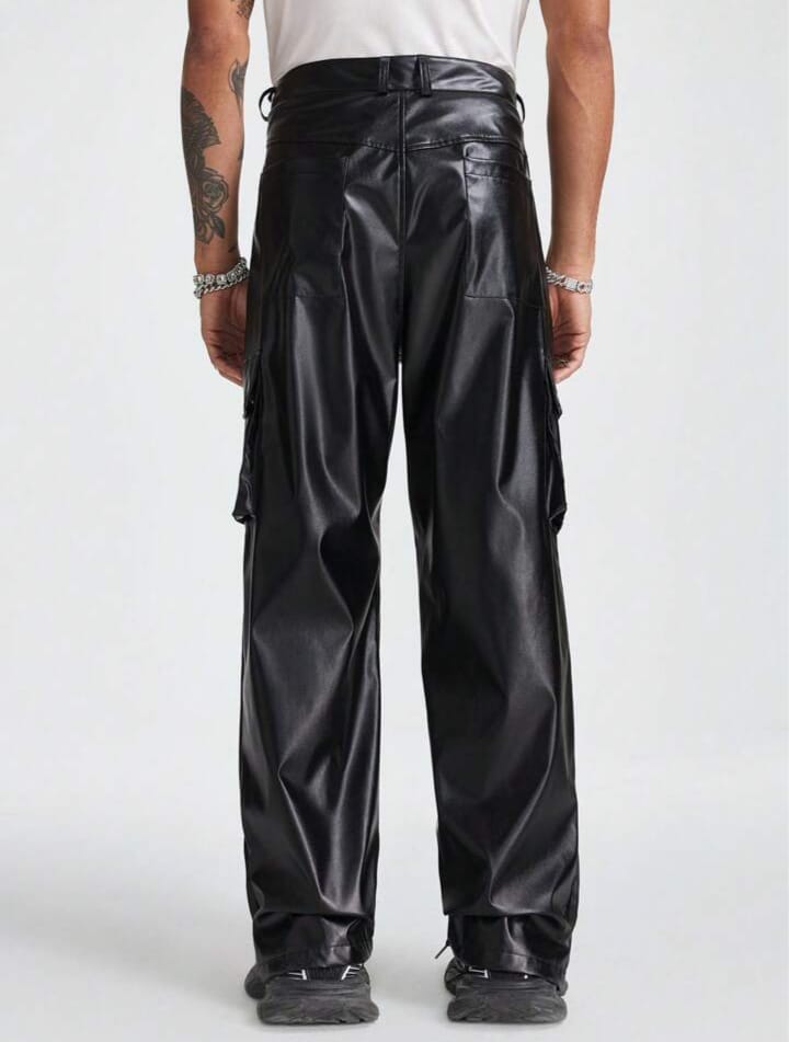 Men's Solid Color Straight Fit Cargo Pants Fall/Winter